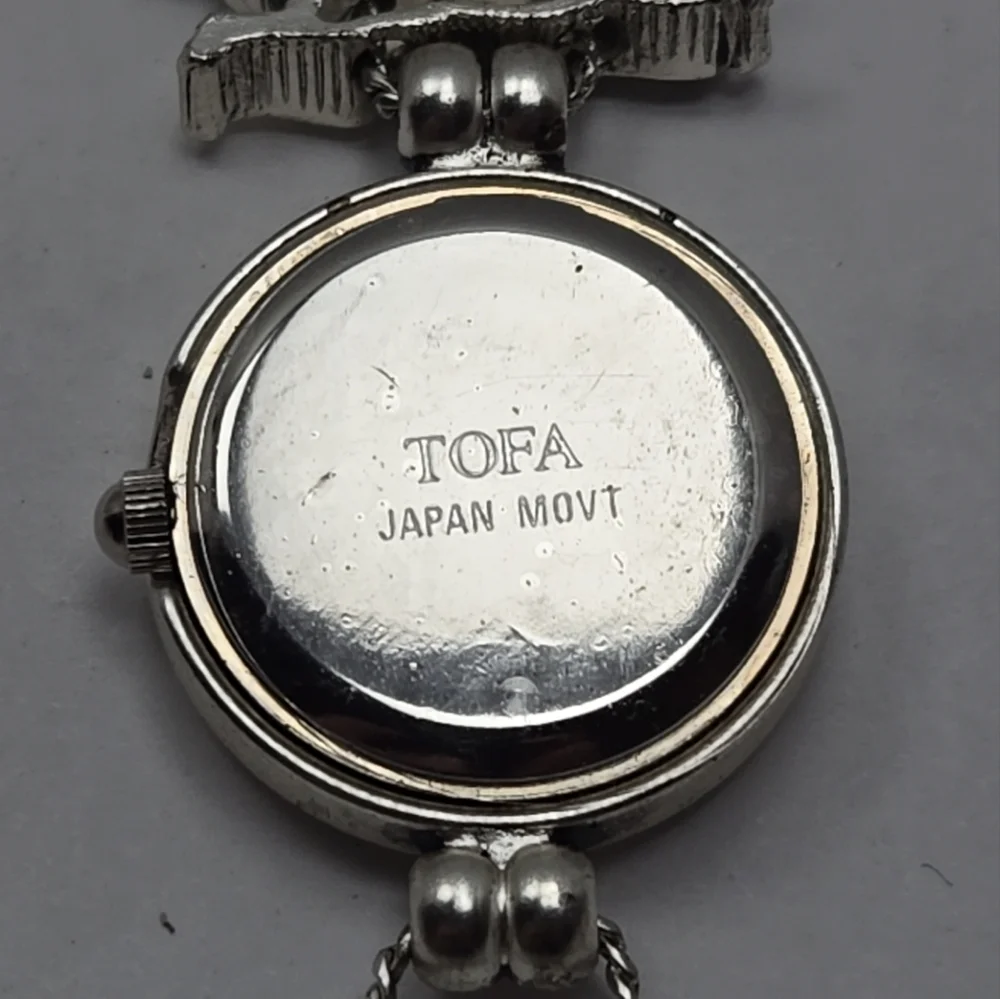 Vintage Rare Tofa Silde Gymnastics Dance Charm Bracelet Watch Silver New Battery